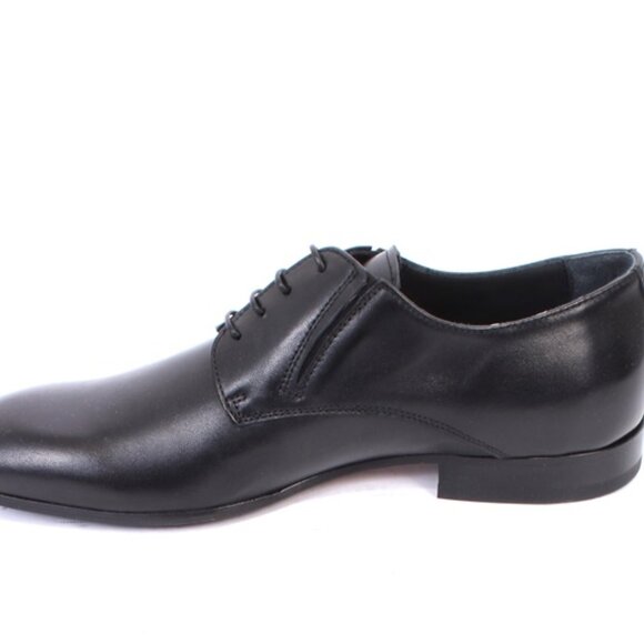 Giovanni Conti 2521 Black Leather Classic Lace-Up Dress Shoes - Picture 6 of 8